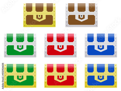 金縁の宝箱&銀縁の宝箱 4パターンのカラーセット