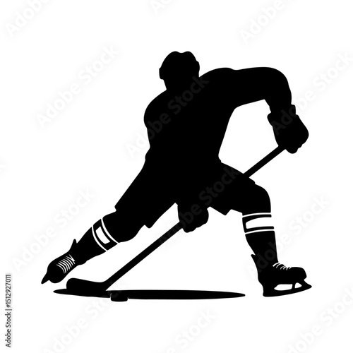 ice hockey player silhouette 