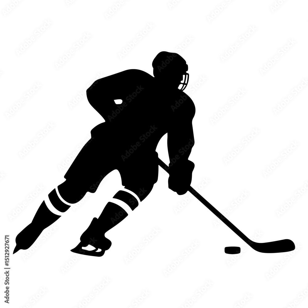 Fototapeta premium ice hockey player silhouette 