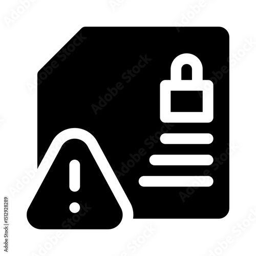 Data breach glyph icon
