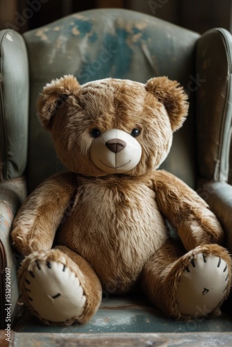 Classic Teddy Bear with a Cozy Charm
