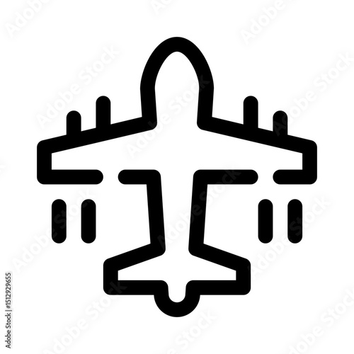 Airplane line icon