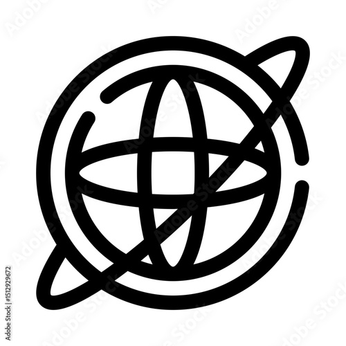 Globe line icon