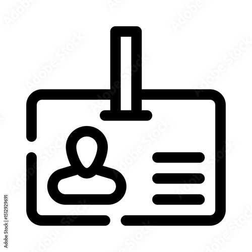 Id card line icon