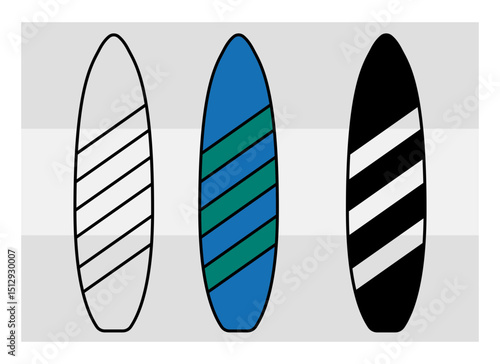Surfboard SVG Silhouette Bundle, Surfing Silhouette, Summer Svg, Surf boards Svg, Surfing Board Svg, Surfboard Png, Surfboard Monogram Svg, Split Monogram, Circle Monogram 