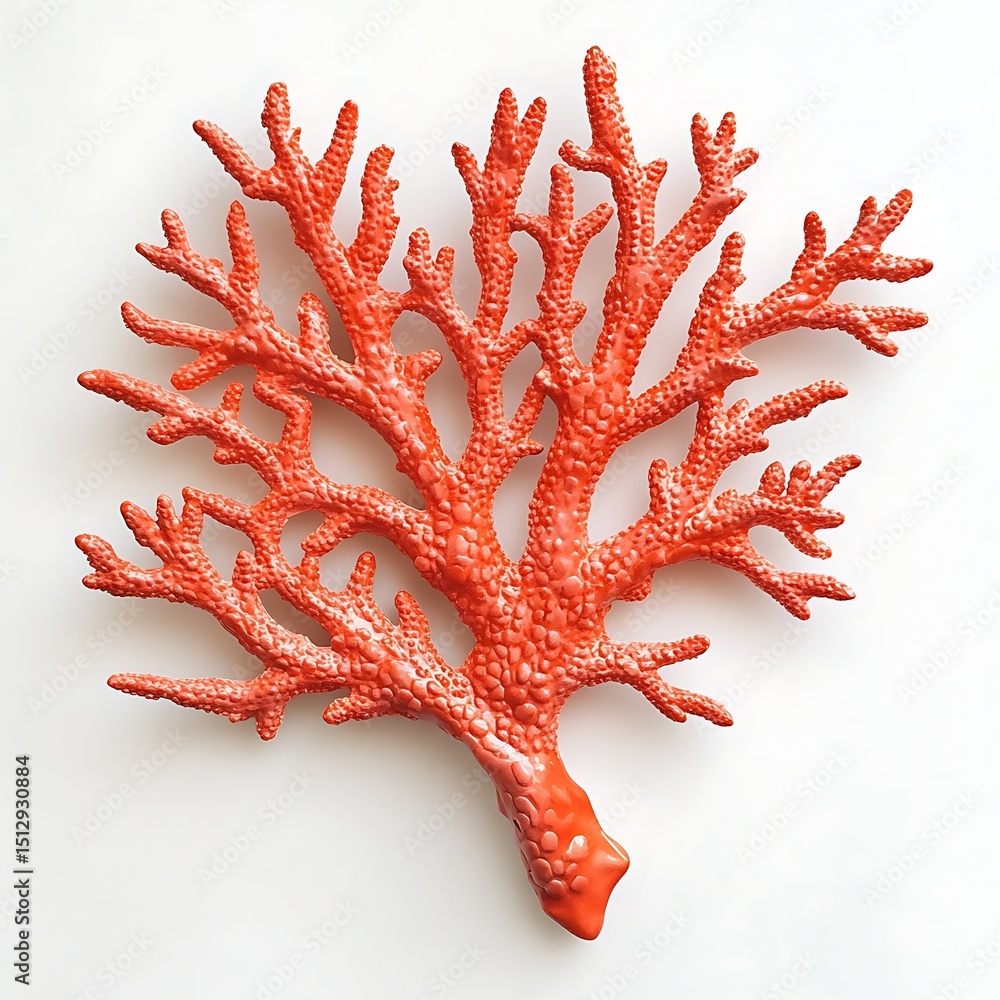 Vibrant coral piece with intricate details, displayed on a clean white background. Perfect for ocean-inspired decor or marine life enthusiasts. Vibrant coral piece with intricate details, displayed on a clean white background. Perfect for ocean-inspired decor or marine life enthusiasts.