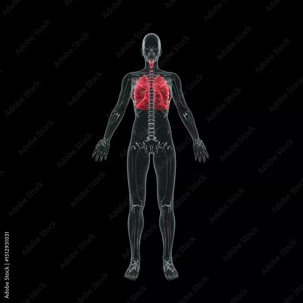 Transparent Human Body Illustration Highlighting the Anatomical Structure of Internal Organs Transparent Human Body Illustration Highlighting the Anatomical Structure of Internal Organs