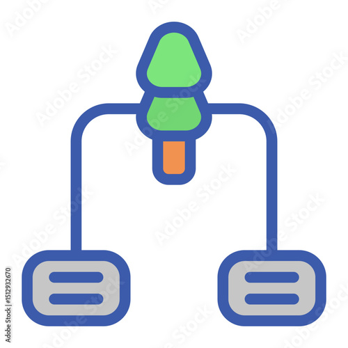 Decision Tree Flat Icon