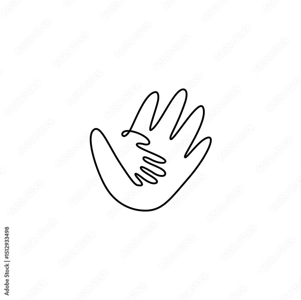 Obraz premium Father Day hand silhouette 