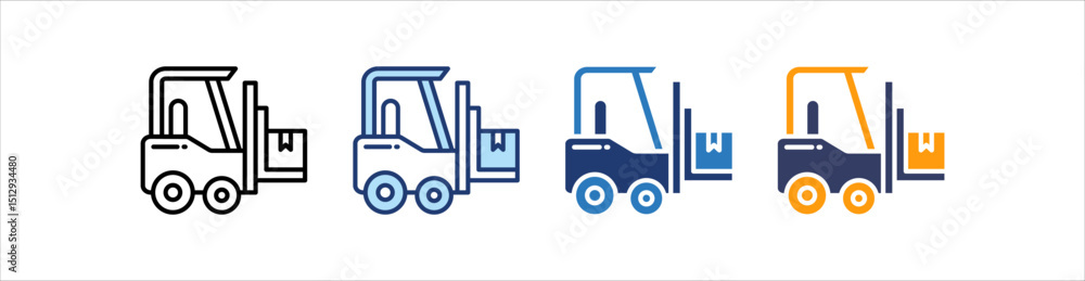 Forklift Icon Set Multiple Style Collection Forklift Icon Set Multiple Style Collection