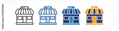 Store Icon Set Multiple Style Collection  