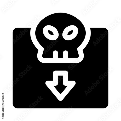 Piracy glyph icon