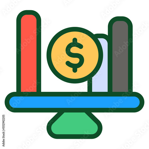 Finance stabil Flat Icon