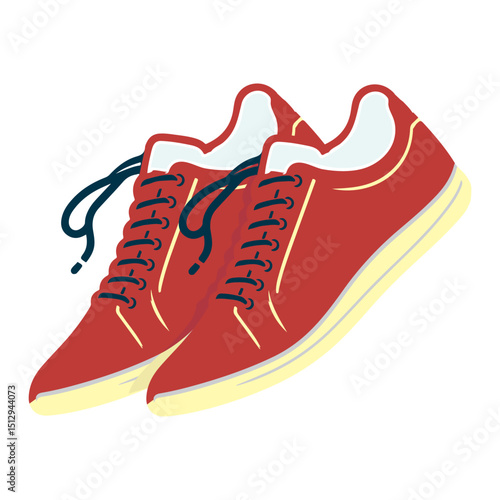 A Pair of leather shoes vector illustration in a white background