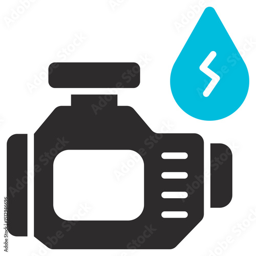 Diesel Glyph Blue Grey Icon