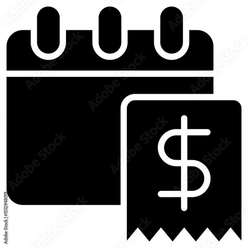 Monthly Bill Glyph Icon