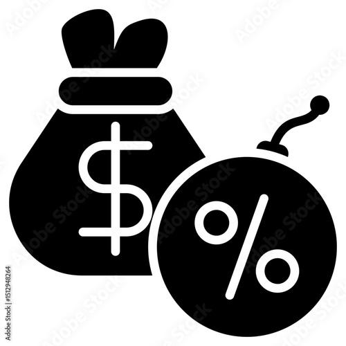 Debt Glyph Icon