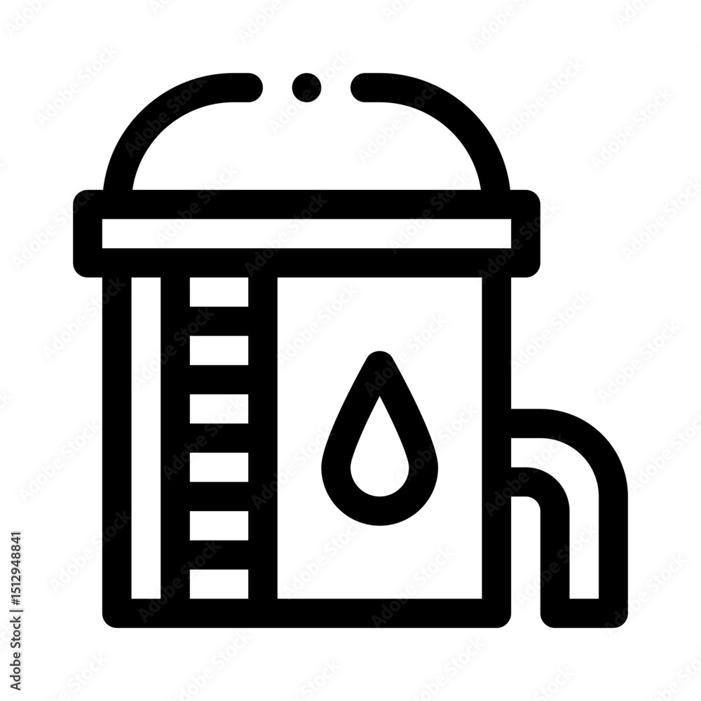 Water tank line icon Water tank line icon