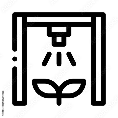 Spray nozzle line icon