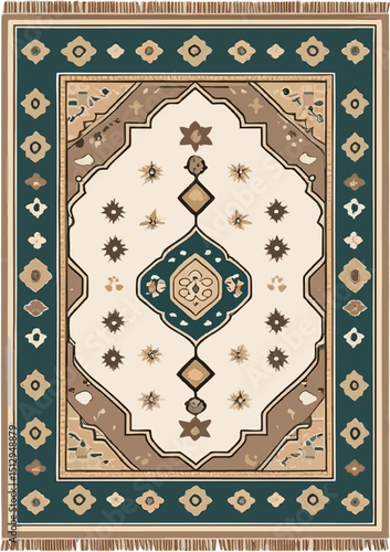 Prayer rug icon illustration