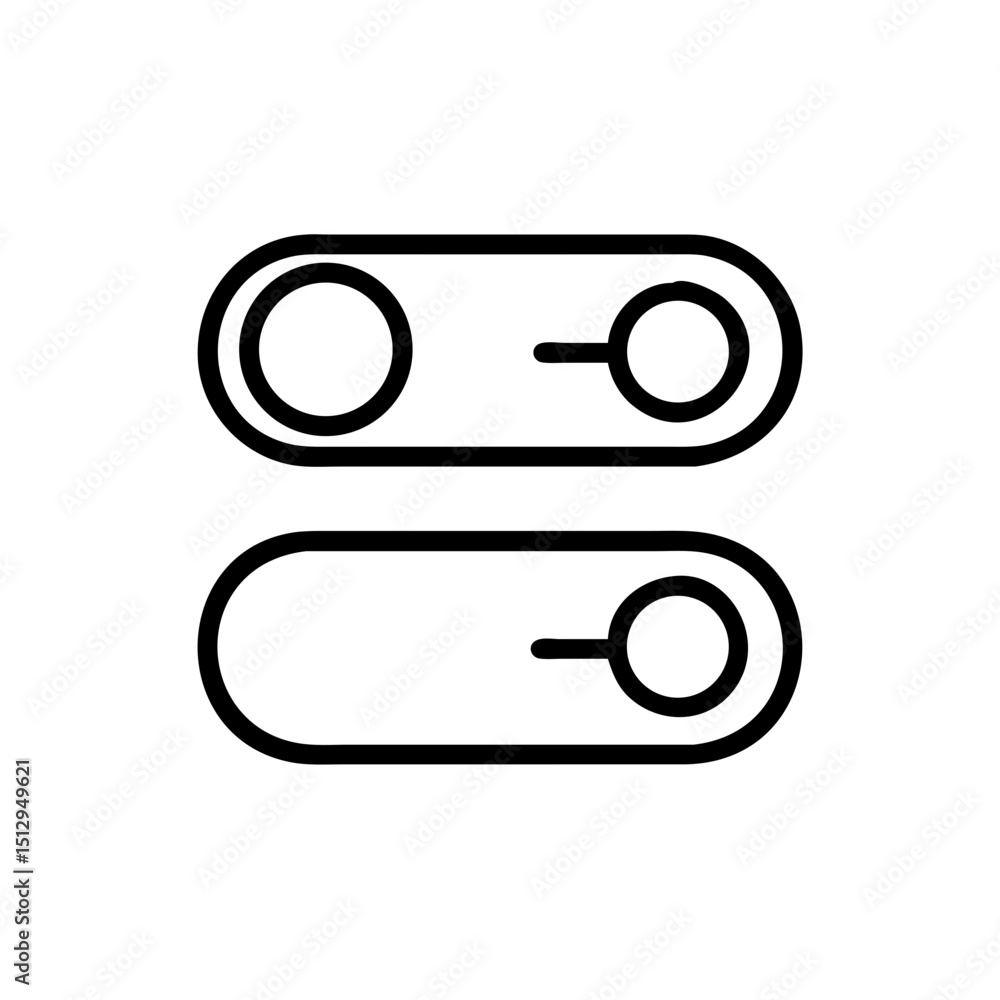left toggle sliding control icon design left toggle sliding control icon design