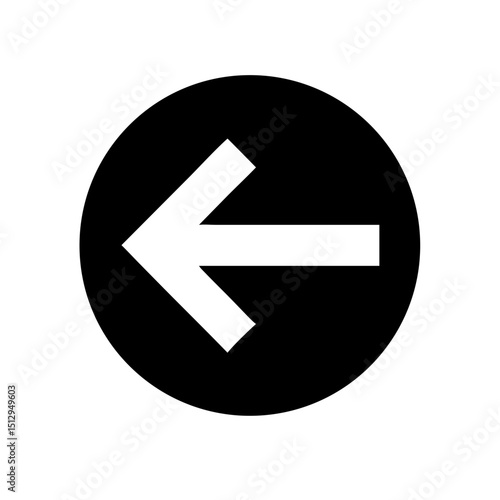 left navigation back arrow icon design
