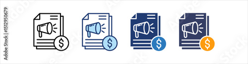 Ads Icon Set Multiple Style Collection