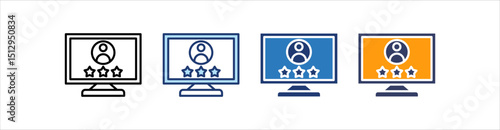 Review Icon Set Multiple Style Collection