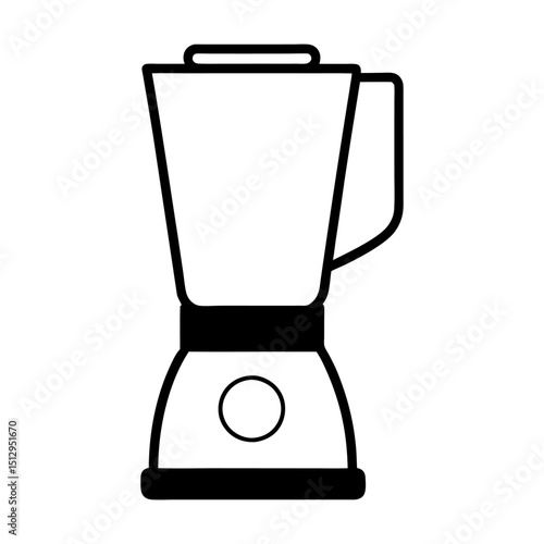 Blender icon outline white graphics isolated on white background