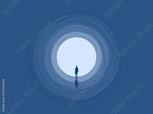 Out of crisis, businessman in the tunnel finds the light