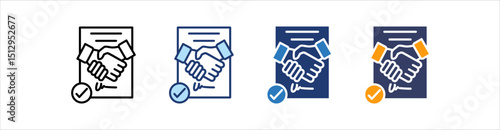 Agreement Icon Set Multiple Style Collection