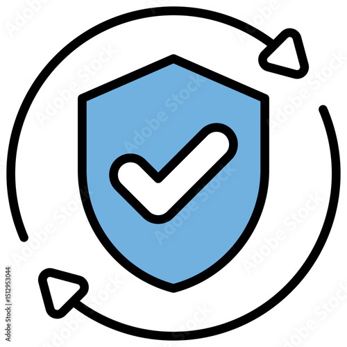 Insurance Blue Black Icon