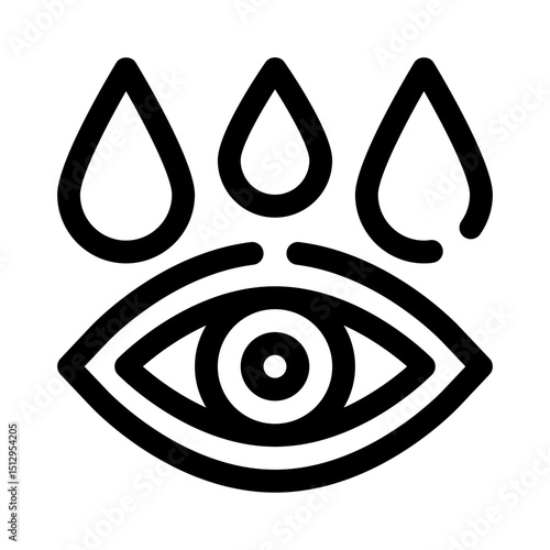 Eye drops line icon