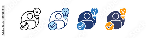 Competence Icon Set Multiple Style Collection