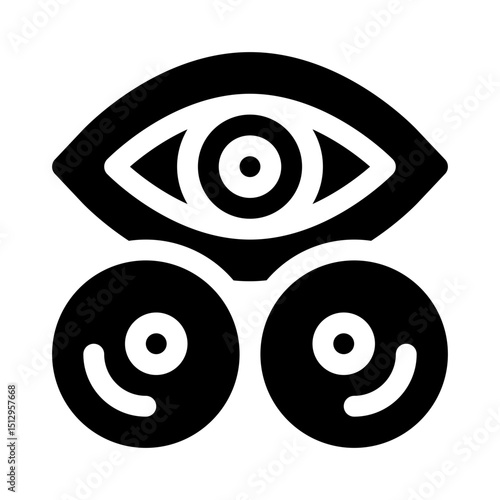 Contact lenses glyph icon