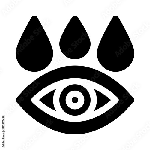 Eye drops glyph icon