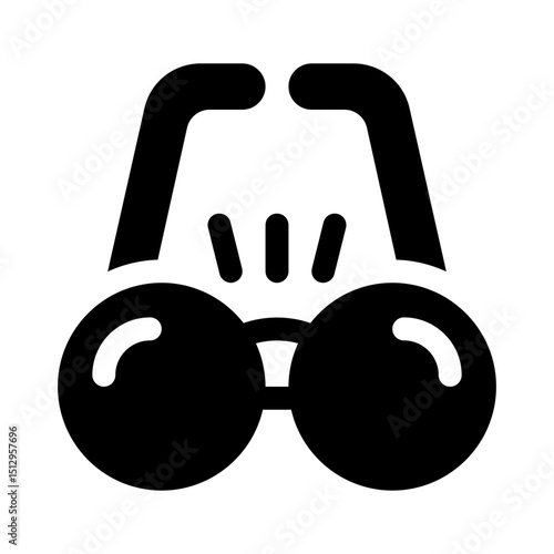 Eyeglasses glyph icon