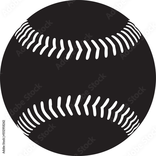baseball black and white ball