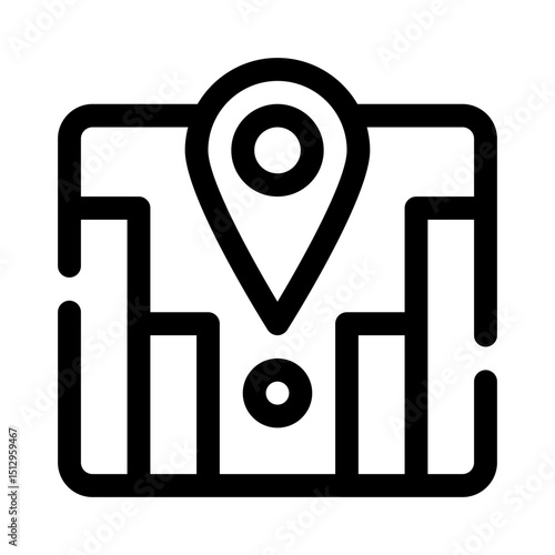 Location pin line icon