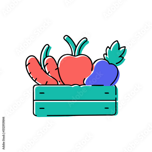 Colorful vegetables Crate