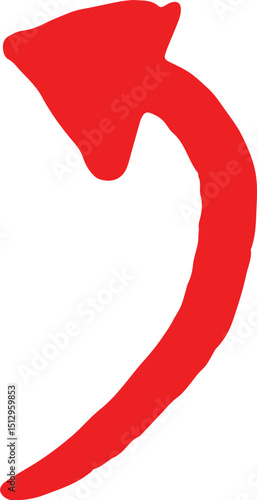 red handdrawing sign line symbol