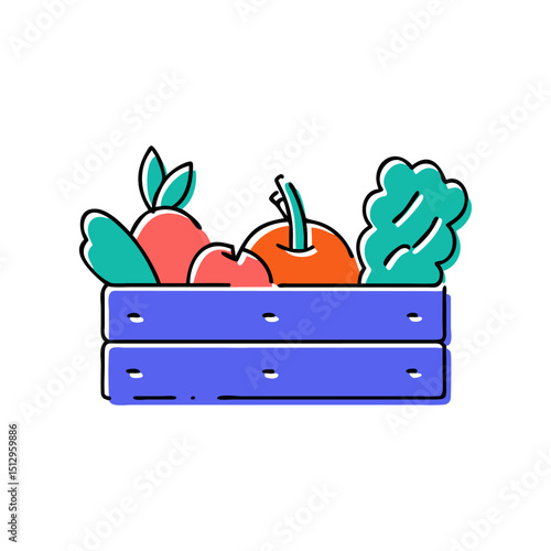 Colorful vegetables Crate