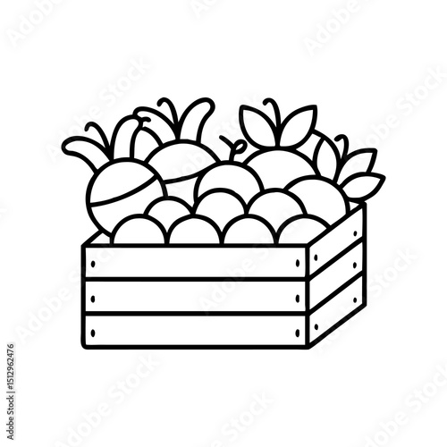 Crate of Produce Outline