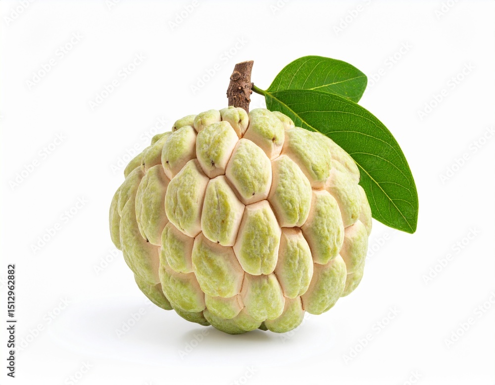 Fototapeta premium Beautiful Custard apple isolated on white background 