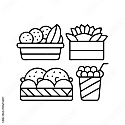 Outline Snack Icons
