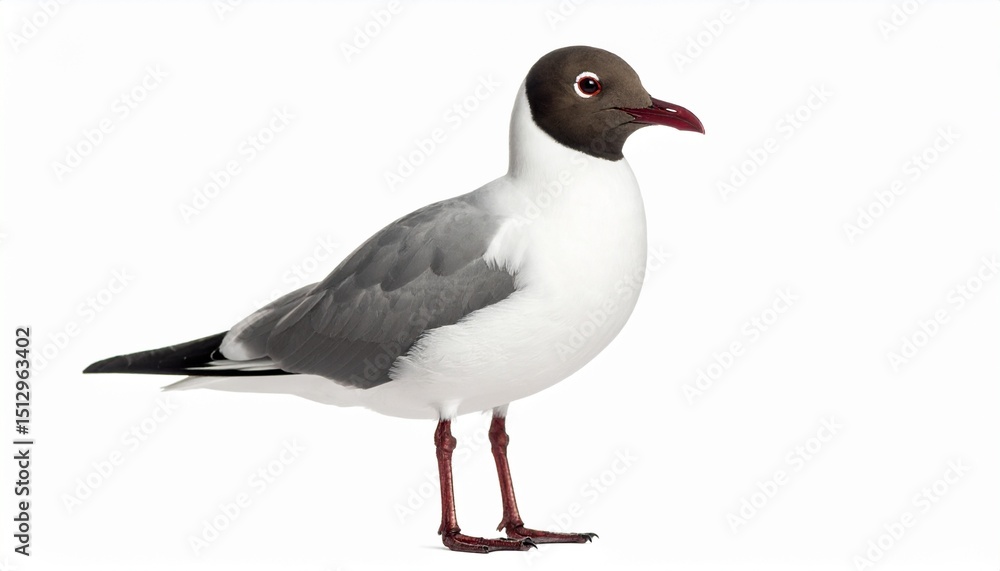Obraz premium Laughing gull isolated on white background 