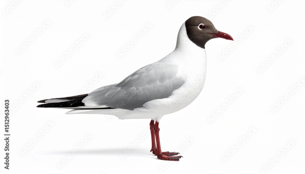 Obraz premium Laughing gull isolated on white background 