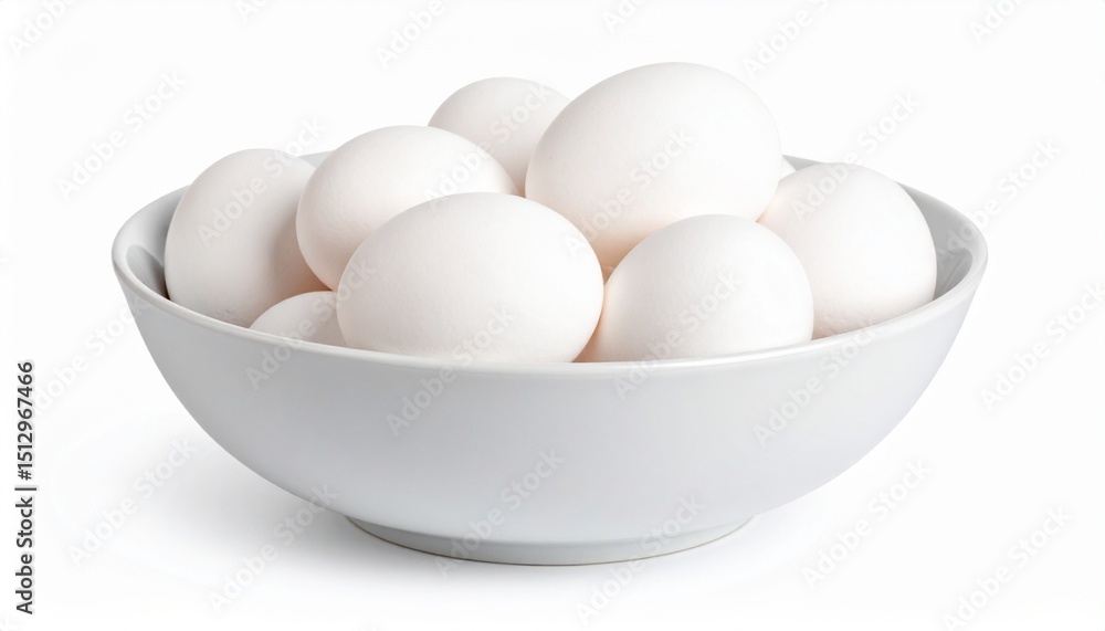 Bowl chicken egg isolated on white background Bowl chicken egg isolated on white background