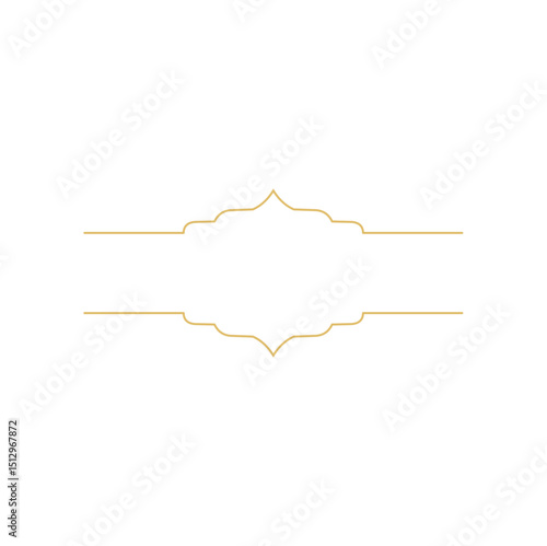 Islamic golden frame decoration 