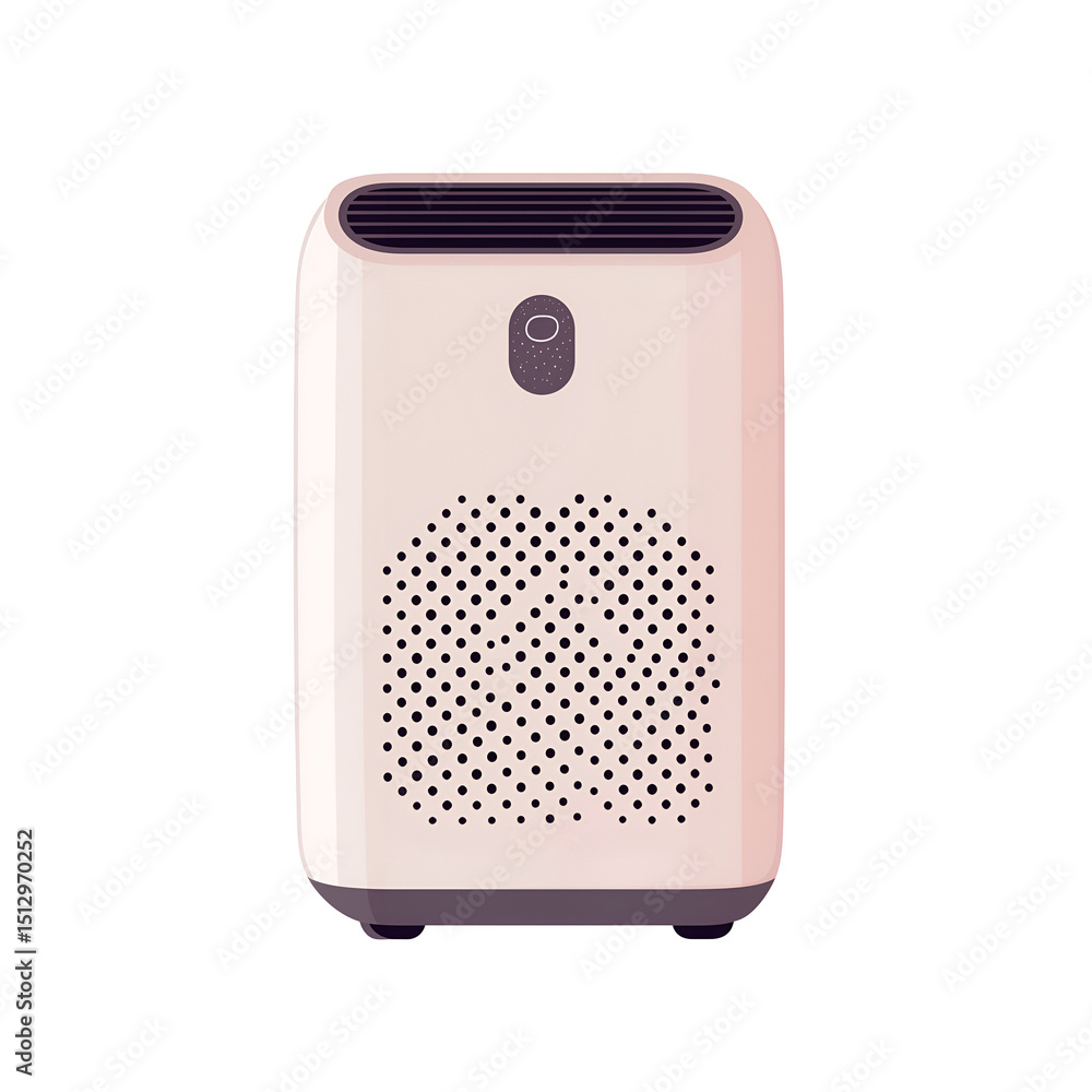 A portable air purifier isolated on white background A portable air purifier isolated on white background